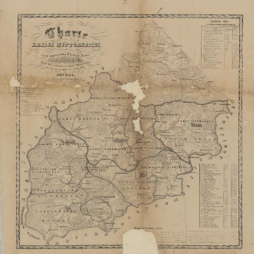 Karte der Forstbezirke des Kreises Wittgenstein 1837