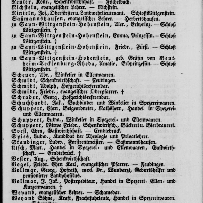 Gewerbeadressbuch 1838 – 5/6